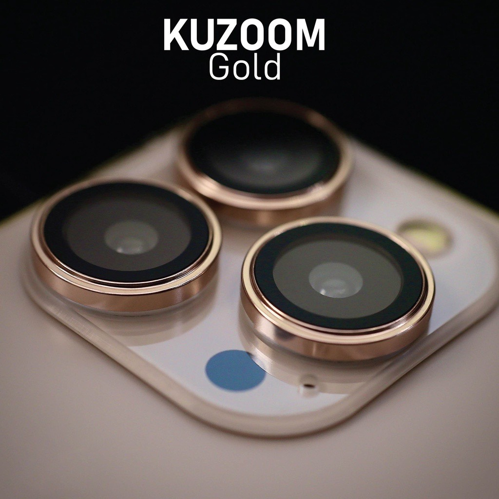 Bộ Dán Mắt Điên Thoại iP 15Promax KUZOOM Bộ 3 Mắt 2 Tầng Cao Cấp Sáng Bóng Loáng Kuzoom iP 15 Promax Đến 12 Chính Hãng