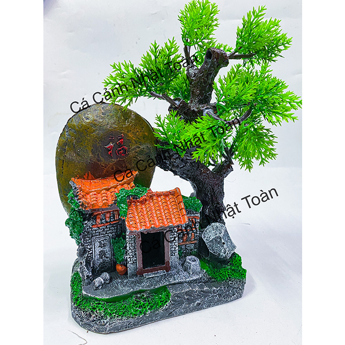 TIỂU CẢNH TRANG TRÍ HỒ CÁ NON BỘ 14x9x27cm
