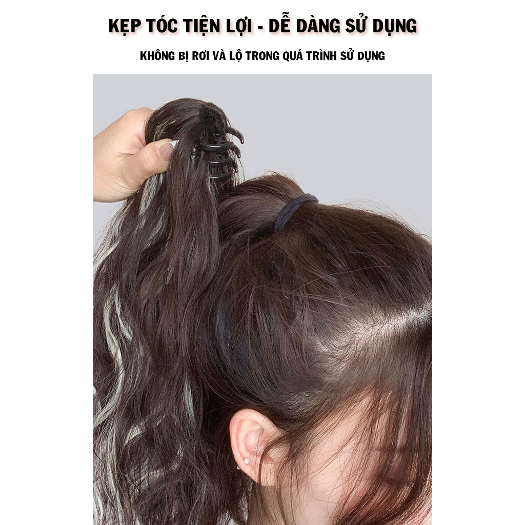 Tóc Đuôi Ngựa Xoăn Sóng Nước Gảy Light- Đuôi Ngựa Xoăn Gợn Sóng 35cm