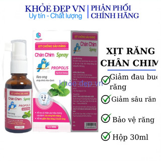 Xịt chống sâu răng Chân chim Spray - giảm đau răng , ê buốt