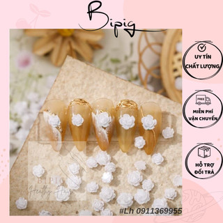 Charm Hoa Trắng trang trí Móng