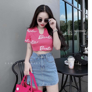 Áo len chữ cổ bẻ form croptop!