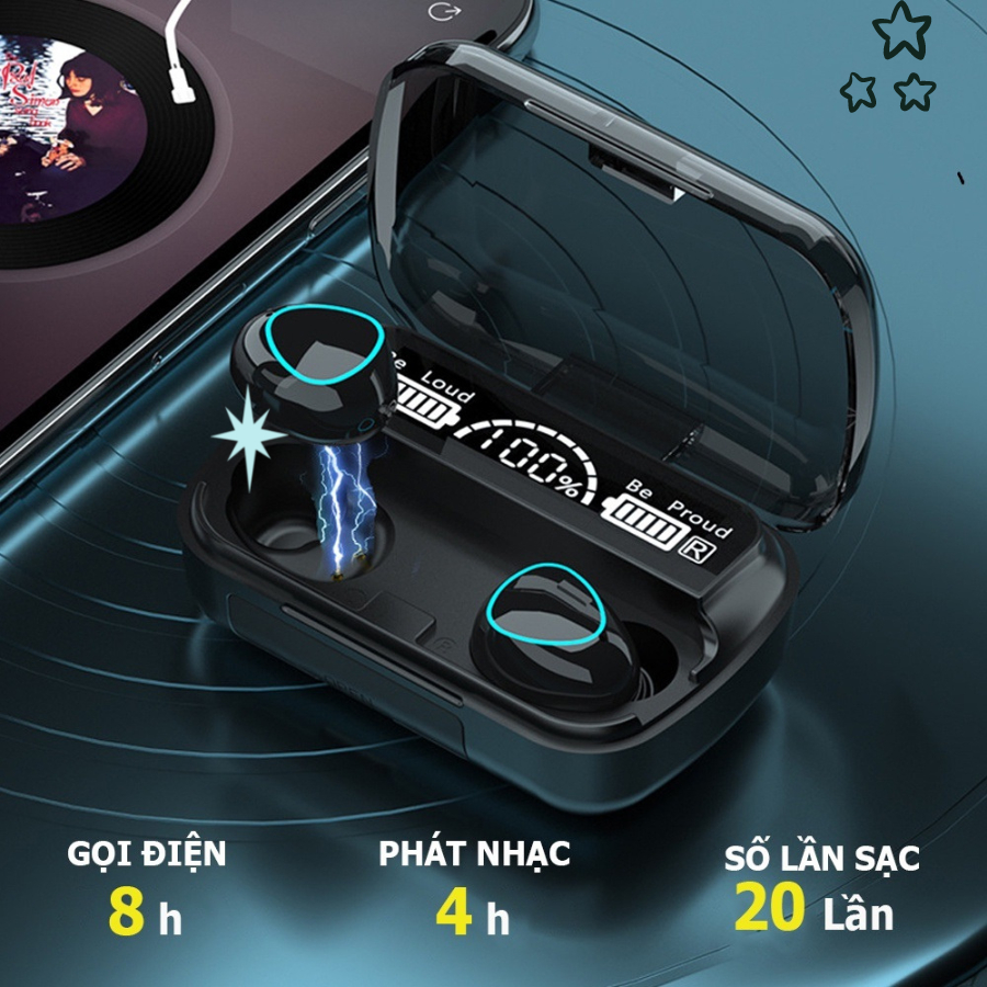 Tai Nghe Bluetooth M10 Pro Không Dây Phiên Bản Nâng Cấp Pin Trâu, Có Chạm Cảm Ứng - M.10 yotus_shop
