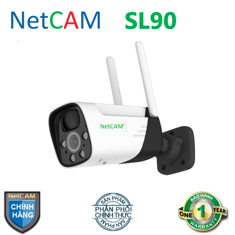 Camera WiFi Năng Lượng Mặt Trời NetCAM SL90, Góc Quan Sát 89º, Độ phân giải 3.0MP - Hãng phân phối chính thức