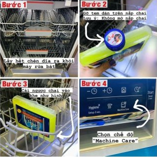 Dung dịch vệ sinh máy rửa bát Finish 250ml, Hương chanh