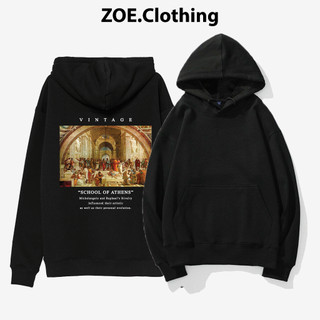 Áo hoodie dáng rộng in hình phong cách, ZOEclothing