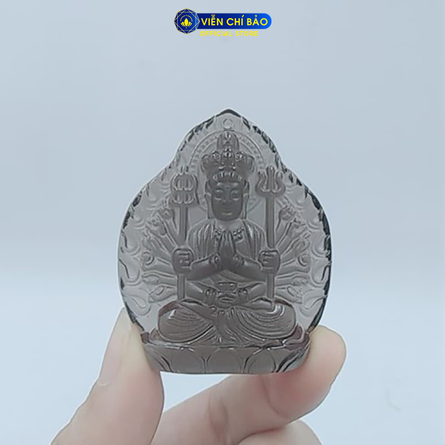 Mặt dây chuyền đá phong thủy phật thiên thủ thiên nhãn khói mới thời trang phụ kiện trang sức Viễn Chí Bảo M200160