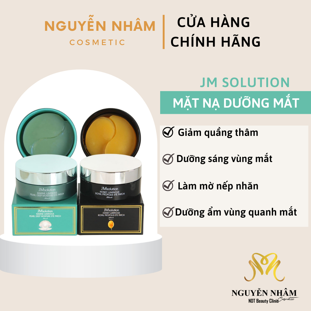 Mặt nạ mắt JM Solution đen, Hàn Quốc 90g 60 miếng (30 cặp)