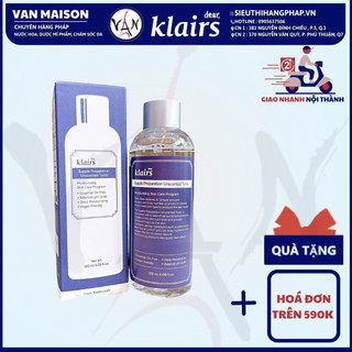 Nước hoa hồng klairs không mùi cho da nhạy cảm supple preparation unscented toner 180ml