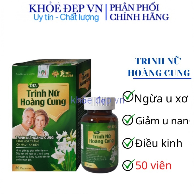 Viên uống Trinh Nữ Hoàng Cung xanh hộp 50 viên