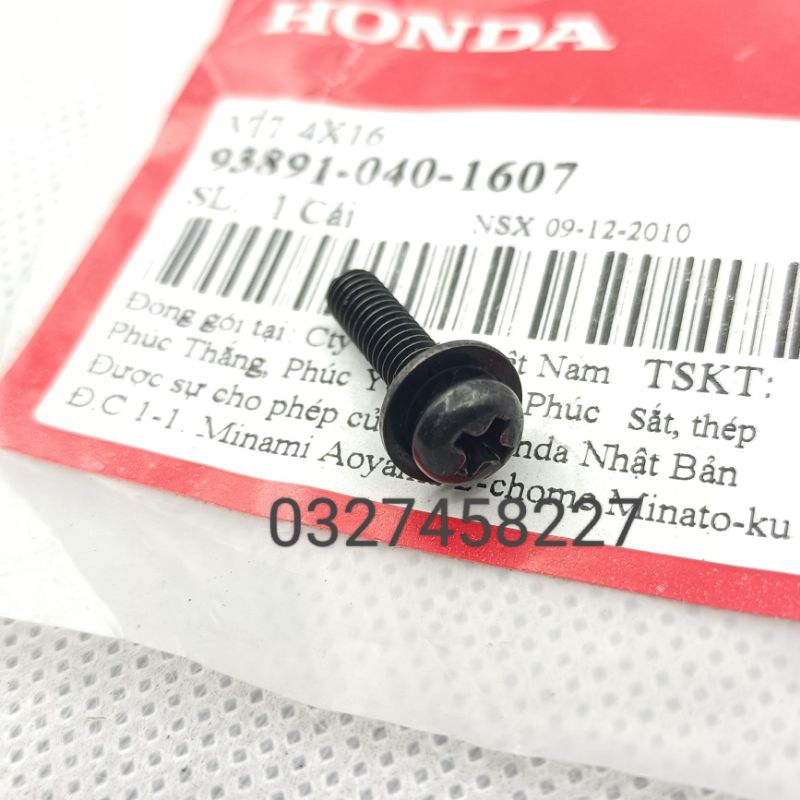 Ốc vít 4x16 bắt nhựa đầu WAVE Alpha, ZX, RS, S100, FUTURE... zin Honda