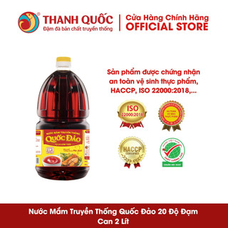 Nước mắm truyền thống Quốc Đảo - Thanh Quốc 20N, can 2 lít