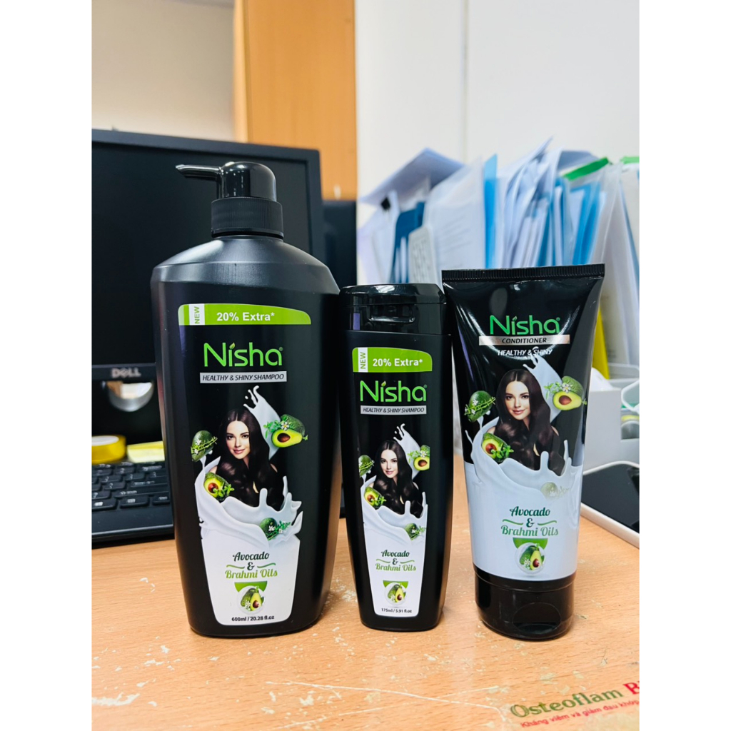 Dầu xả Yutika Nisha chắc khỏe bóng mượt Bơ và Dầu Brahmi tuýp 180ml