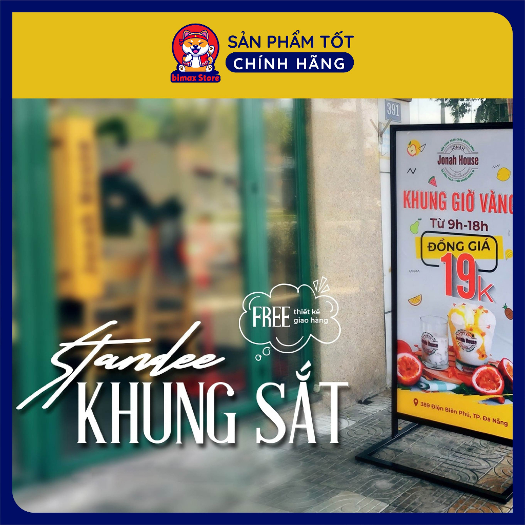 Chân Standee Quảng Cáo Bằng Sắt Để Ngoài Trời