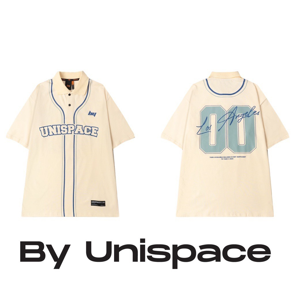 Áo polo local brand By Unispace tay lỡ form rộng unisex nam nữ cotton bóng chày HOT TREND