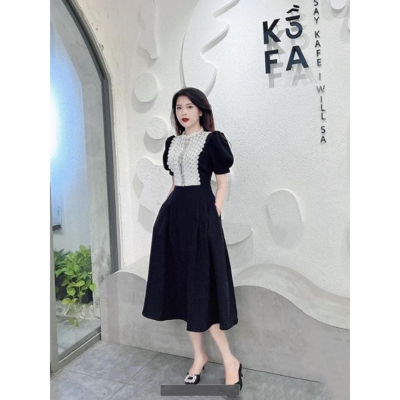 Đầm thiết kế bigsize tiểu thư