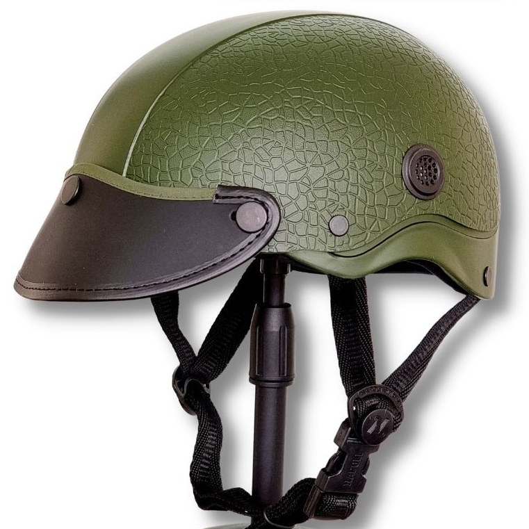 Mũ bảo hiểm lưỡi trai GRO HELMET vân đá cao cấp có lưỡi trai mềm chính hãng cao cấp