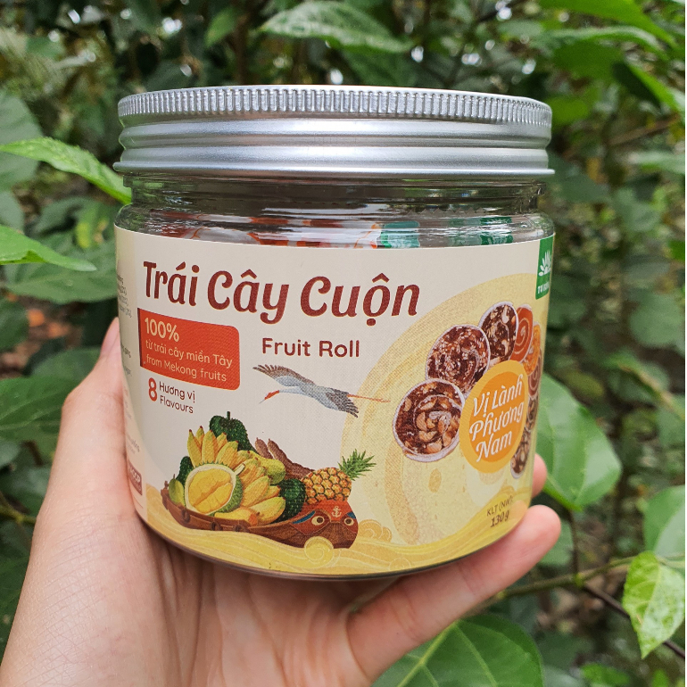 Trái cây cuộn mix 8 vị khóm cuộn, me cuộn, xoài cuộn, chuối phồng (hạt mè, hạt điều, sầu riêng, đậu phộng)