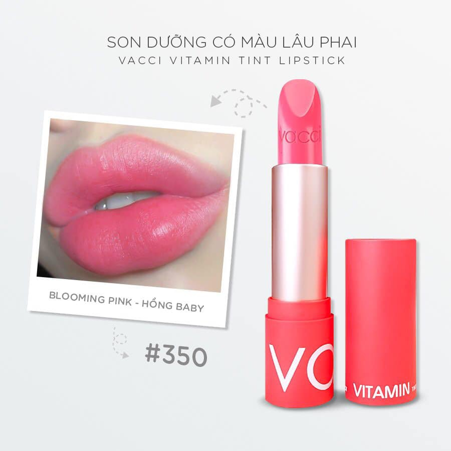 Son Dưỡng Môi Có Màu Lâu Phai Vacci Vitamin Tint Lipstick  mẫu mới nhất 2023