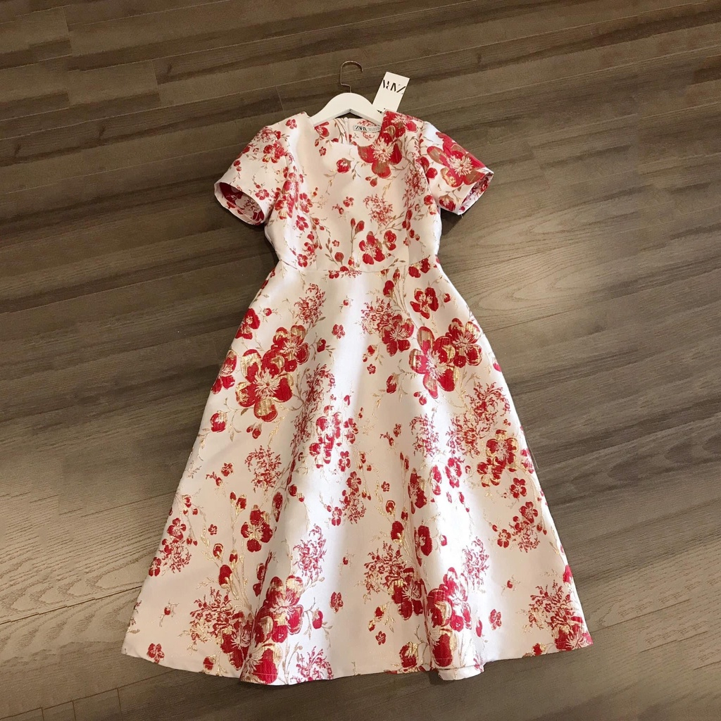 Đầm Za.ra Form Rộng, Chất Vải Gấm Xốp Cao Cấp, Thoáng Mát. D1019