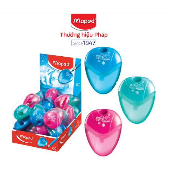 MAPED - Chuốt viết chì Tim 1 lỗ [Chính hãng]