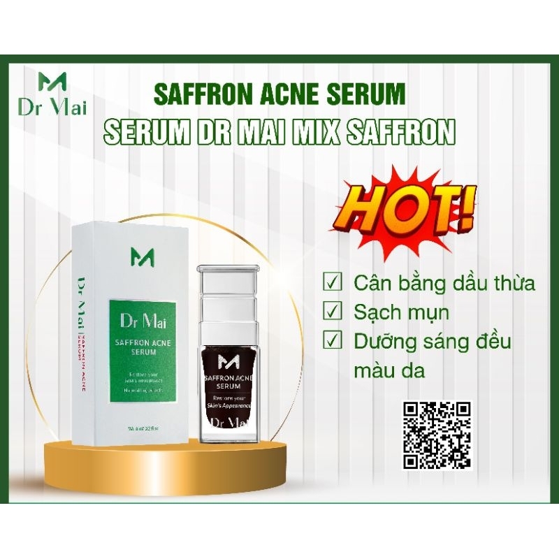 Dr Mai Serum sạch mụn thâm Dr Mai 6ml đánh bay các loại mụn cam kết hiệu quả trong 7 ngày