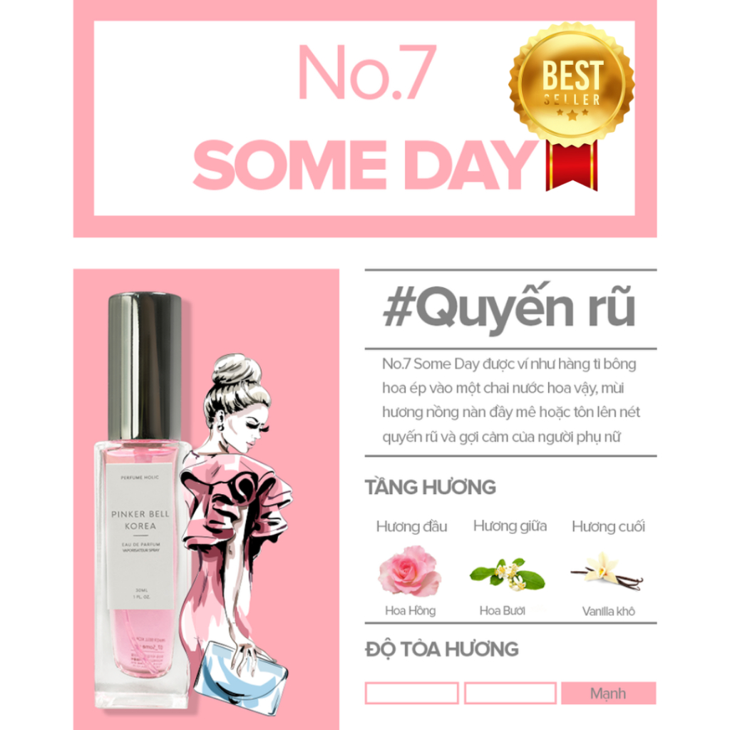 Nước Hoa Hàn Quốc Pinker Bell Korea Eau The Parfum 30ml (Body Mist Bath &amp; Body Works)