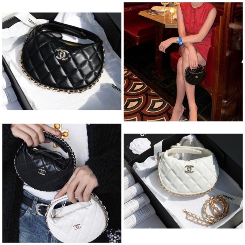 Túi xách nữ cực xinh hobo mini dáng mới nhất khóa vàng sz18 da lì mềm mịn fullbox nam châm