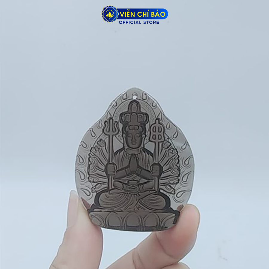 Mặt dây chuyền đá phong thủy phật thiên thủ thiên nhãn khói mới thời trang phụ kiện trang sức Viễn Chí Bảo M200160