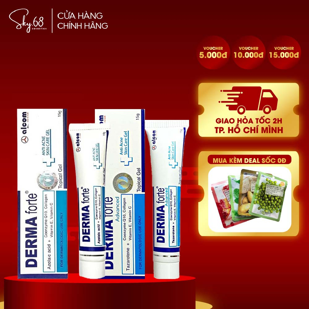 Gel Giảm Mụn, Thâm Sẹo Và Dưỡng Da Gamma DERMA FORTE Gel 15g