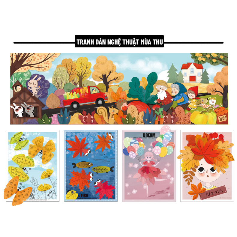 BỘ CẮT GIẤY SÁNG TẠO PHÁT HUY NĂNG KHIẾU MỸ THUẬT CHO BÉ