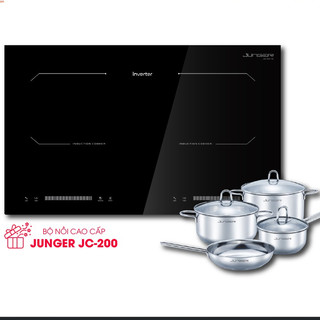 Bếp đôi điện từ junger cej-202-ii - công suất 4000w - mặt kính ceramic | bảo hành 2 năm chính hãng