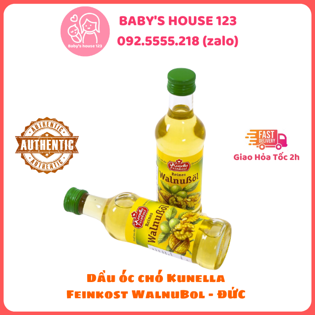 Dầu Óc Chó Kunella Feinkost Đức 100ml Cho Bé 6M+