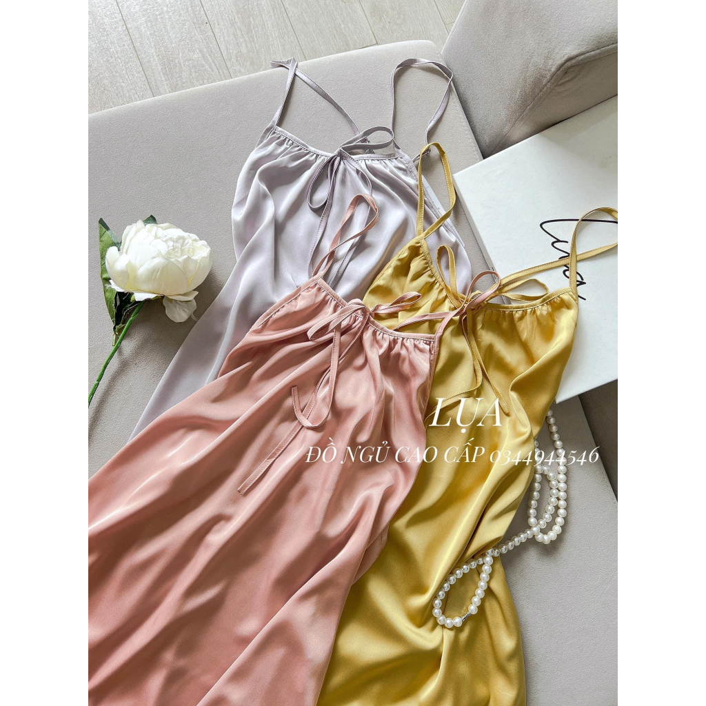 (M. 162) Váy ngủ sexy lụa xẻ cao cấp Đầm mặc nhà gợi cảm quyến rũ | BigBuy360 - bigbuy360.vn