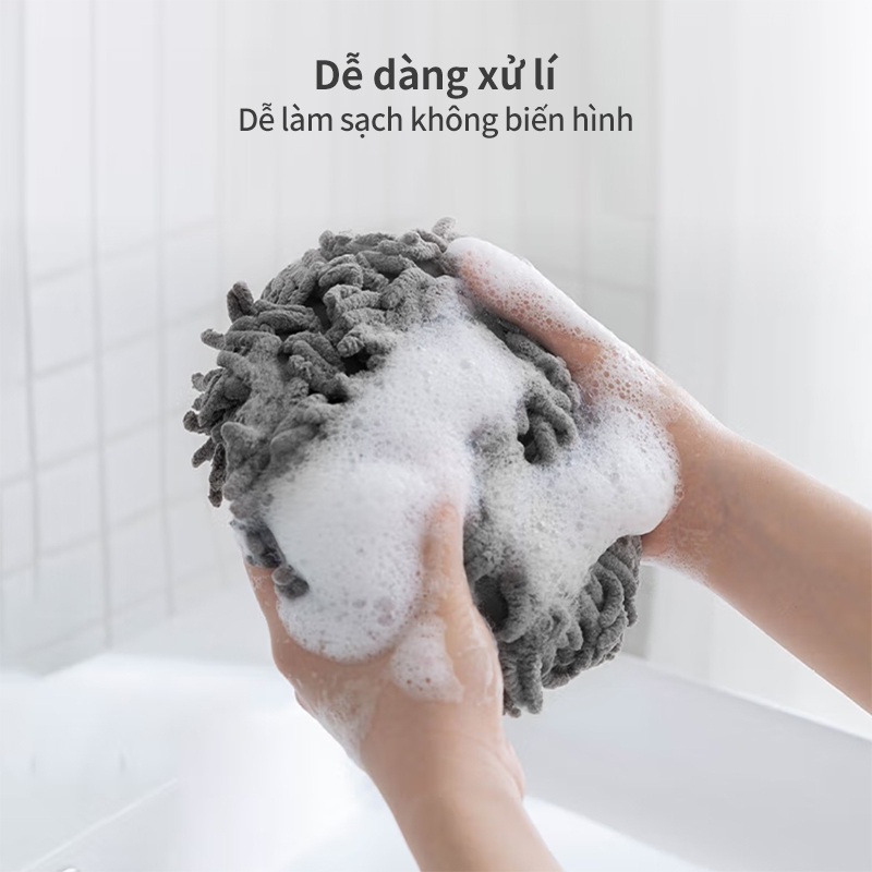 Simplus Khăn treo bóng lau tay Chenille giẻ thấm nước dày khô nhanh