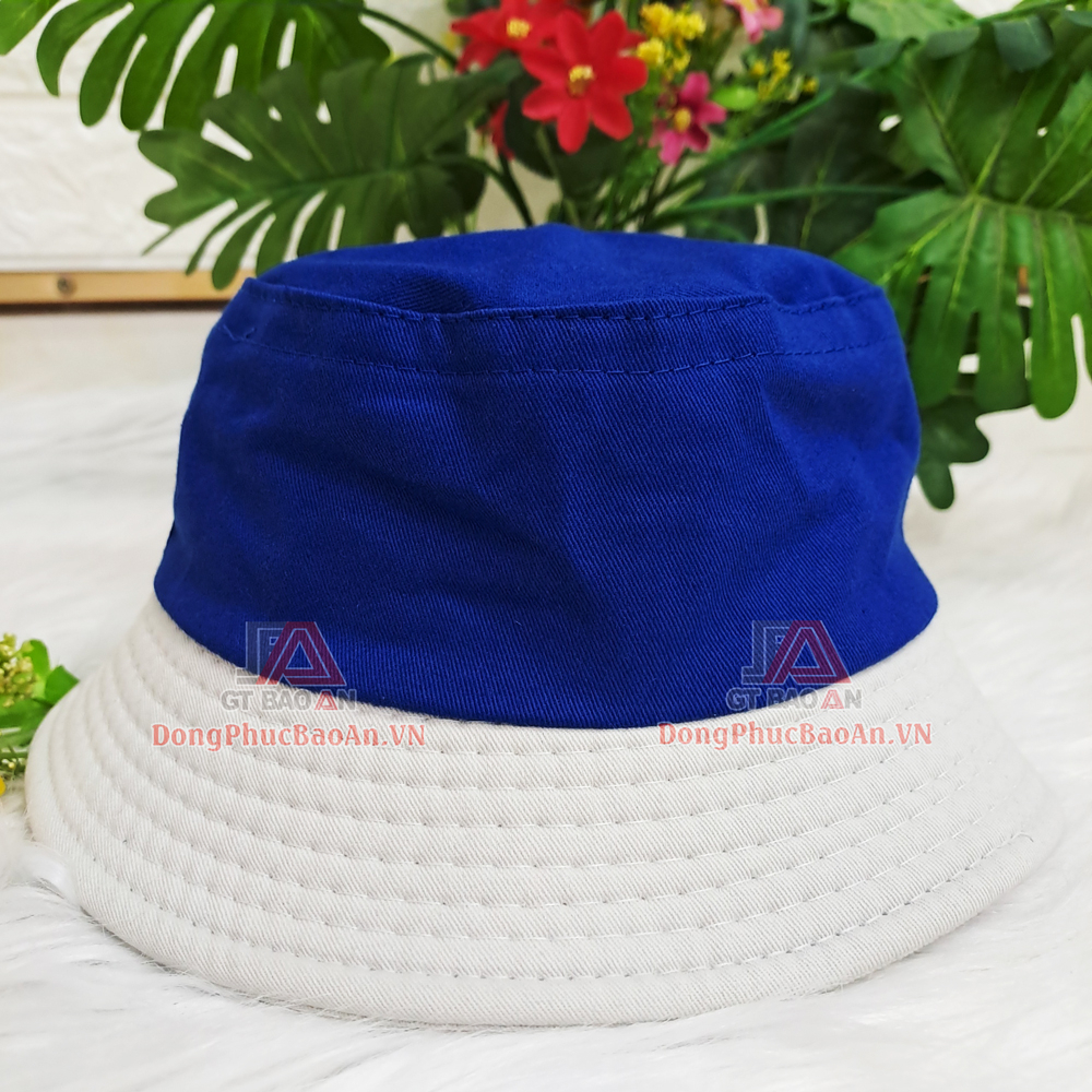 Nón tai bèo trơn cho bé MẦM NON, TIỂU HỌC -  Nón có dây tăng đơ vải KAKI COTTON 100% cao cấp