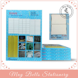 Giấy Decal A4 Tomy Mã từ 125 đến 149, Giấy in mã vạch A4, Tem in mã vạch A4