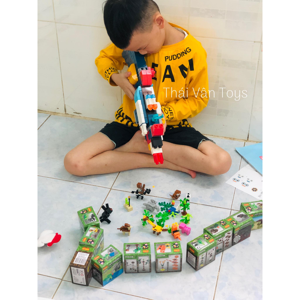 Lego lắp ráp S.úng Robot Siêu to Feelo xịn đẹp 130 chi tiết