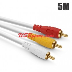 CÁP AV 6 ĐẦU BÔNG SEN 5M DÂY TRẮNG JSJ-6431