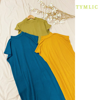Đầm Len Midi Cổ 5cm 3 Màu TYMLIC