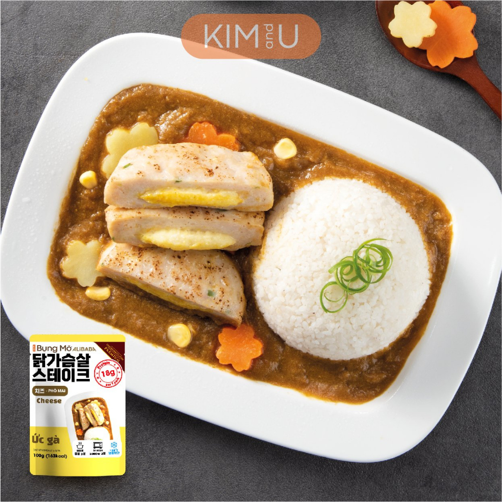 【HCM】Steak Ức Gà Xốt Phô Mai Hàn Quốc ăn liền tiện lợi healthy giúp tăng cơ giảm mỡ dành cho gymer
