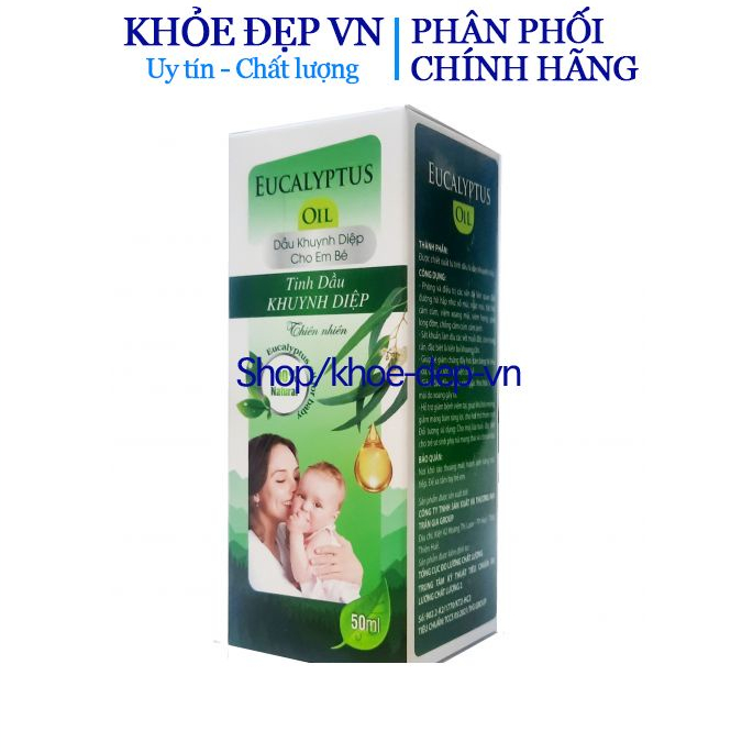 Tinh dầu khuynh diệp (bạch đàn) nguyên chất từ thiên nhiên chống mũi , chống cảm cúm cho cả gia đình chai 50ml