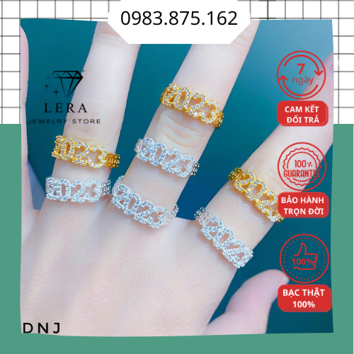 Nhẫn nam nữ bạc ta chữ 2023, nhẫn bạc/ bạc xi vàng đủ size