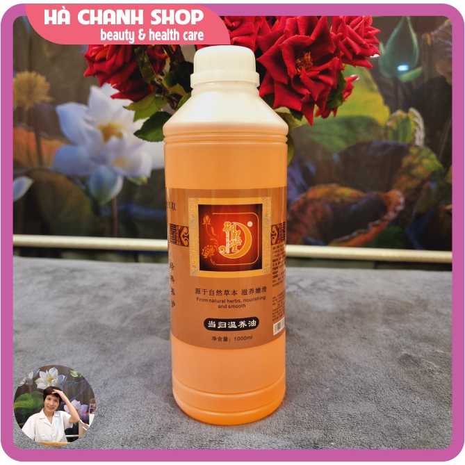 Dầu Đương Quy Thảo Dược Nóng Đặc Massage Body Chai 1000ml Tinh Dầu Đương Quy Mát Xa Yuxitang Đậm Đặc Nóng Sâu Trơn Mượt