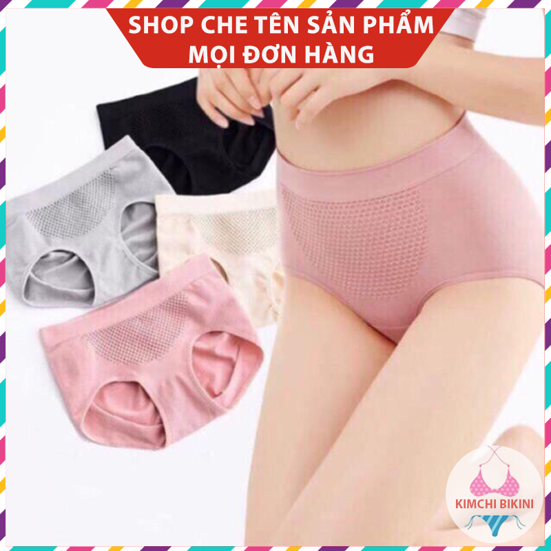 Quần lót nữ cotton freesize ôm bụng nâng mông có túi zip cho 40-63kg KIMCHIBIKINI kháng khuẩn thông hơi xuất nhật QL002