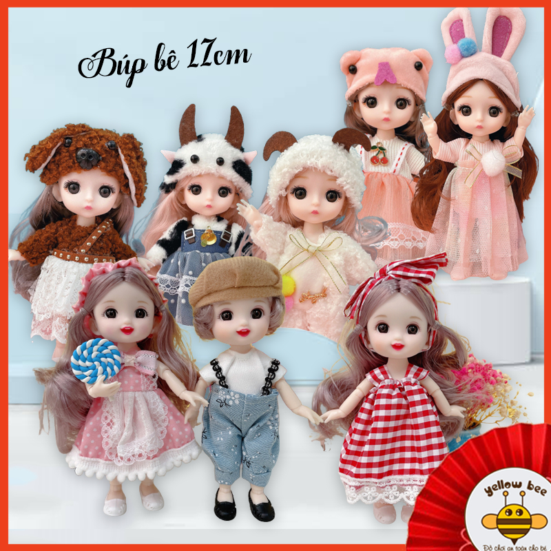 Búp bê BJD, búp bê Barbie có khớp 17cm giá rẻ, đồ chơi, quà tặng cho bé gái