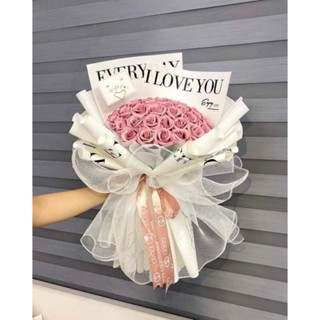   TẶNG ĐÈN THIỆP CHỮ Bó hoa sáp 50 bông đủ màu tại Hà Nội 