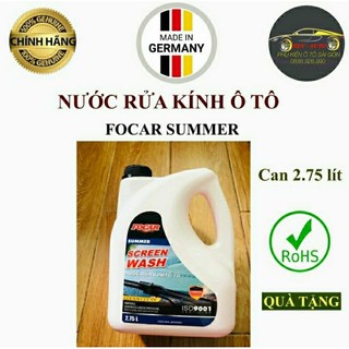 [HCM] Nước rửa kính ô tô- Focar Summer, can 2.75 lít(Quà tặng)
