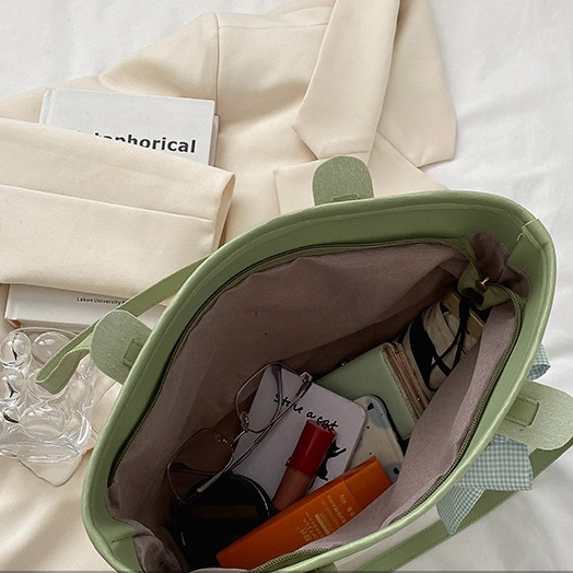 Túi tote nữ đeo vai kèm khăn nơ tiểu thư thời trang cao cấp