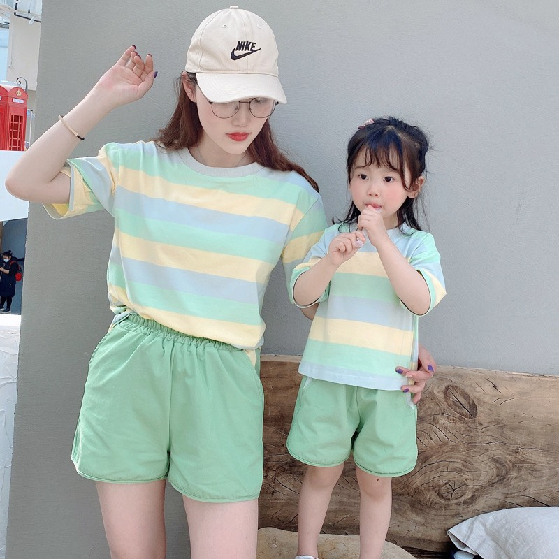 Bộ quần áo thun hè ngắn tay họa tiết "KẺ LV" 14-55kg. Vải co giãn, thoáng mát. Hàng may kỹ. STG55